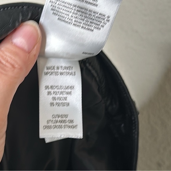 NWOT Revolve AGOLDE Recycled Leather Criss Cross Straight Pants in Detox Sz 30 - Picture 16 of 16